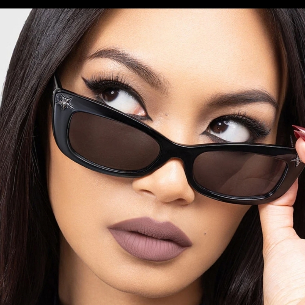 Killstar Black Rectangular Sunglasses NWT - image 4